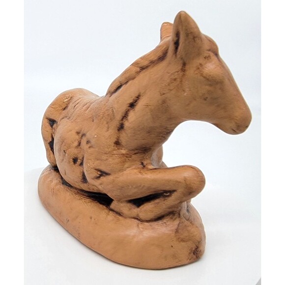 Nativity Donkey Ceramic Mold Glazed Tan Brown Animal Replacement Piece Vintage - Picture 5 of 17